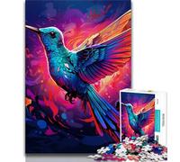 Jigsaws 1000 Pieces for Adults Psychedelic Hummingbird,Help The Brain Exercise Addictive Toys to Cultivate Patience Artists Collection,Fine Art 38X26CM