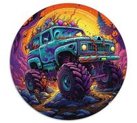 Jigsaws 1000 Pieces for Adults Psychedelic Truck Jigsaw Puzzles for Adults Artwork Decor Intelligence Toy for Family Indoor Games 67.5x67.5cm