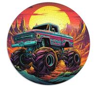 Jigsaws 1000 Pieces for Adults Psychedelic Truck Jigsaw Puzzles for Adults, Ideal for Office,Bedroom,Living Room Decor 67.5x67.5cm