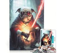 Jigsaws 1000 Pieces for Adults Pug Monk Educational Games Difficult And Challenge Unique Challenge Game 38x52cm