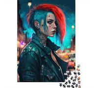 Jigsaws 1000 Pieces for Adults Punk Girl (27) Puzzle for Adults Cardboard Puzzles Home Art Decor 1000pcs (75x50cm)
