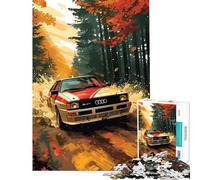 Jigsaws 1000 Pieces for Adults Quattro Rally Car Brain Intelligence Challenge Addictive Toys Relax Games Family Activities Funny Gifts (size 38x52cm)