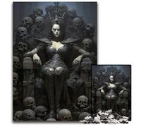 Jigsaws 1000 Pieces for Adults Queen Skull Throne Puzzles for Adults for Mother'S Day Birthdays Christmas 1000 PCS(75x50cm)
