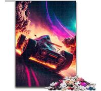 Jigsaws 1000 Pieces for Adults Race Car In Space Flames Jigsaw Puzzles for Adults, 1000 Piece Impossible Educational Home Decoration Games & Gifts (Size 50x75cm)