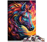 Jigsaws 1000 Pieces for Adults rainbow horse family fun games 26x38cm Family Game Stress Reliever Difficult Challenge for teenager 14+