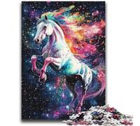 Jigsaws 1000 Pieces for Adults Rainbow Horse Family Game Stress Reliever Difficult Challenge Suitable for Couples 26x38cm