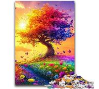 Jigsaws 1000 Pieces for Adults Rainbow Tree Family Fun for Is Ideal As A Gift for The Whole Family for And Age 14 Years Up 26x38cm