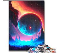 Jigsaws 1000 Pieces for Adults Red Blue Star Landscape Puzzles for Adults Challenging Brain Teaser for Teenager, Family Game Night Fun (Size 50x75cm)