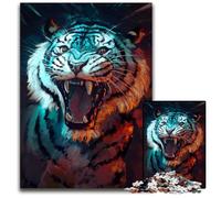 Jigsaws 1000 Pieces for Adults Roaring Tiger Puzzles for Adults for Mother'S Day Birthdays Christmas 1000 PCS(75x50cm)