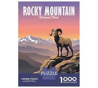 Jigsaws 1000 Pieces for Adults Rocky Mountain National Park Bighorn Sheep Jigsaws for Adults Hands-on Game Difficult Challenge Challenging Game Gifts 70x50cm/1000pcs
