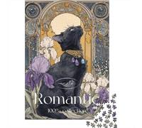 Jigsaws 1000 Pieces for Adults Romantic Black Cat Art Print Jigsaw for Adults Relax Games But Fun And Humorous Challenging Game Gifts 38x26cm/1000pcs