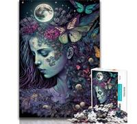 Jigsaws 1000 Pieces for Adults Rose Beautiful Girl Adult Jigsaw,Stress Reliever Difficult Challenge Suitable for Desktop Decoration 26x38cm