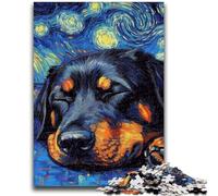 Jigsaws 1000 Pieces for Adults Rottweiler Night Sky Learning Educational Toys Family Games Gifts for Friends And Family 50x75cm