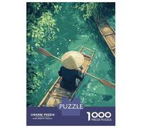 Jigsaws 1000 Pieces for Adults Rowing Through Tranquil Waters -1 Teenager Puzzles Anti-Stress Toys Home Decoration Unique Birthday And Xmas Gifts 52x38cm/1000pcs