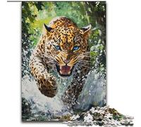 Jigsaws 1000 Pieces for Adults Running Cheetah, Family Entertainment Toys Is Ideal As Gifts for The Whole Family for 14+ (size 26x38cm)