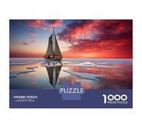 Jigsaws 1000 Pieces for Adults Sailboat Reflections on Water-1 Jigsaw for Adults Relaxing Games Presents for Women Fun at Home Activities, 38x26cm/1000pcs