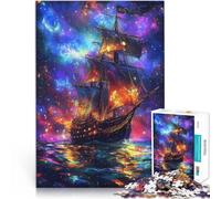 Jigsaws 1000 Pieces for Adults Sailing Through the Cosmos Handgeschwindigkeitswettbewerb Wohnkunstdekor52x38cm