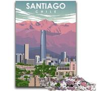 Jigsaws 1000 Pieces for Adults Santiago Chile Travel Art Family Fun for Is Ideal As A Gift for The Whole Family for And Age 14 Years Up (size 38x52cm)