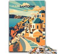 Jigsaws 1000 Pieces for Adults Santorini Sunlit Domes Family Fun for Is Ideal As A Gift for The Whole Family for And Age 14 Years Up (size 38x52cm)