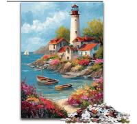 Jigsaws 1000 Pieces for Adults Seaside Lighthouse,Educational Games Home Decoration for Is Ideal As A Gift for The Whole Family 38X26CM