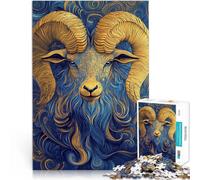 Jigsaws 1000 Pieces for Adults sheep head art Anspruchsvolles Spiel und Familienspaß Künstlersammlung, Bildende Kunst50x70cm