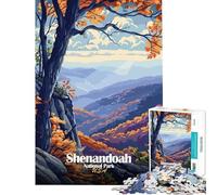 Jigsaws 1000 Pieces for Adults Shenandoah National Park Autumn Landscape Toy Intellectual Game for Educational Game Hand Speed Race Gifts for Women Men (size 38x26cm)