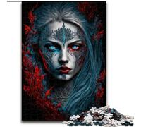 Jigsaws 1000 Pieces for Adults Shining Blue Eyes Made of Wood, Perfect DIY Art Decor Or Birthday Gift 50x75cm Challenging Brain Teaser - Relaxing Toy for Teenagers