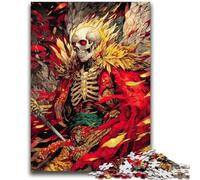 Jigsaws 1000 Pieces for Adults Skeleton Knight Challenging Game And Family Play with Fully Interlocking Randomly Shaped Pieces 26x38cm