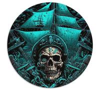 Jigsaws 1000 Pieces for Adults Skeleton Pirate Paper Puzzles Teenager Stress Reduction Cool Unique Gift for Family (67.5x67.5cm)
