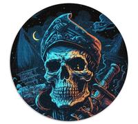 Jigsaws 1000 Pieces for Adults Skeleton Pirate Paper Puzzles Teenager Stress Reduction Cool Unique Gift for Family (67.5x67.5cm)