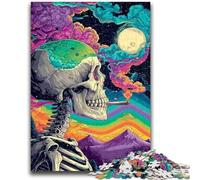 Jigsaws 1000 Pieces for Adults Skull Rainbow Smoke 1000 Pieces for Teenagers,for Educational Game Challenge Toy Deal As Gifts for The Whole Family (50x75cm)
