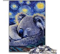 Jigsaws 1000 Pieces for Adults Sloth Night Sky Made of Wood, for Teenagers Age Group 14+, Home Decor 50x75cm for Birthdays, Holidays, And Special Occasions