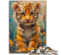 Jigsaws 1000 Pieces for Adults Smiling Baby Tiger Adult Puzzles,Challenging Game Gifts for Is Ideal As A Gift for The Whole Family (50x75cm)