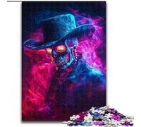 Jigsaws 1000 Pieces for Adults Smoke Skull, Family Game Stress Reliever Difficult Challenge Enhance Love between Couples (size 50x75cm)
