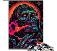 Jigsaws 1000 Pieces for Adults Smoke Skull Puzzle Brain Teaser Game for Teenagers, for Family Game Night (size 50x75cm)