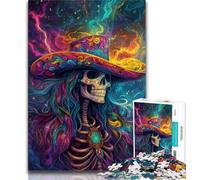 Jigsaws 1000 Pieces for Adults Smoky Skull Puzzles for Adults,Fun Activity for Home, Rainy Days Toys, Birthday Gifts (size 38x26cm)
