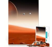 Jigsaws 1000 Pieces for Adults Space Mars Stars Galaxies Flawless Fit Art Mind Game Gift Slow Game Play Christmas Wall Art (50x75cm)