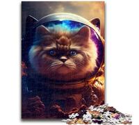 Jigsaws 1000 Pieces for Adults Space Persian Cat Family Fun for Is Ideal As A Gift for The Whole Family for And Age 14 Years Up 26x38cm