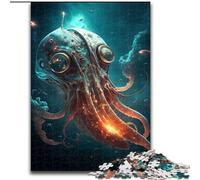 Jigsaws 1000 Pieces for Adults Space Squids Made of Wood, Perfect DIY Art Decor Or Birthday Gift 50x75cm Challenging Brain Teaser - Relaxing Toy for Teenagers