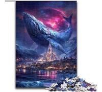 Jigsaws 1000 Pieces for Adults Space Whale, Family Game Stress Reliever Difficult Challenge Enhance Love between Couples (size 50x75cm)