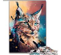 Jigsaws 1000 Pieces for Adults Spirit Lynx Wooden Jigsaw Puzzles for Adults size 50x75cm Creative Family Game & Home Decor, for Teenagers