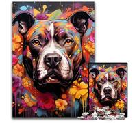Jigsaws 1000 Pieces for Adults Staffordshire Bull Terrier Puzzles for Adults Fun at Home Activities, Birthday Present, Travel Gifts 26X38CM/10.23x14.96inch