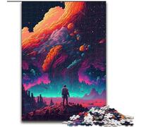 Jigsaws 1000 Pieces for Adults Standing Fire Made of Wood, Perfect Christmas & New Year Gift, 50x75cm for Holidays, Birthdays, And Family Game Nights