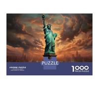 Jigsaws 1000 Pieces for Adults Statue of Liberty Wall Mural Jigsaws for Adults Hands-on Game Difficult Challenge Challenging Game Gifts 70x50cm/1000pcs