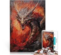 Jigsaws 1000 Pieces for Adults Storm Dragon Intellectual Game 38x52cm is ideal as a gift for the whole family Suitable for and 14