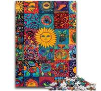 Jigsaws 1000 Pieces for Adults Sun Smiling Collage for Age 14 Years And over Family Games Christmas Game Presents for Women 26x38cm