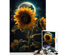 Jigsaws 1000 Pieces for Adults Sunflower Earth Space Puzzles for Teenagers Pattern Assembly Difficult And Challenge Challenging Game And Family Play (38x52cm)