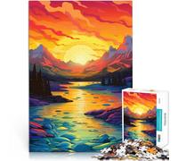 Jigsaws 1000 Pieces for Adults sunrise with water Stress Relief Toys 26x38cm is ideal as gifts for the whole family for ages 14+