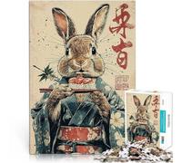 Jigsaws 1000 Pieces for Adults Sushi Rabbit in Kimono pädagogische Herausforderung Die Liebe zwischen Paaren stärken38x26cm