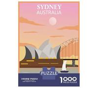 Jigsaws 1000 Pieces for Adults Sydney Opera House Sunset Jigsaws for Adults Hands-on Game Difficult Challenge Challenging Game Gifts 70x50cm/1000pcs